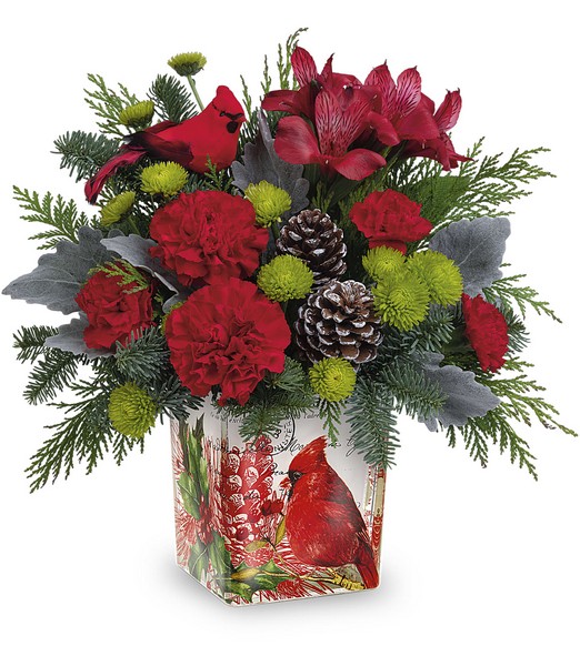Ode To The Cardinal Bouquet from Richardson's Flowers in Medford, NJ